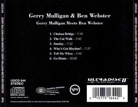 【爵士天碟】盖瑞·穆里根、本·韦伯斯特《当盖瑞遇见本》1995[FLAC+CUE/整轨]